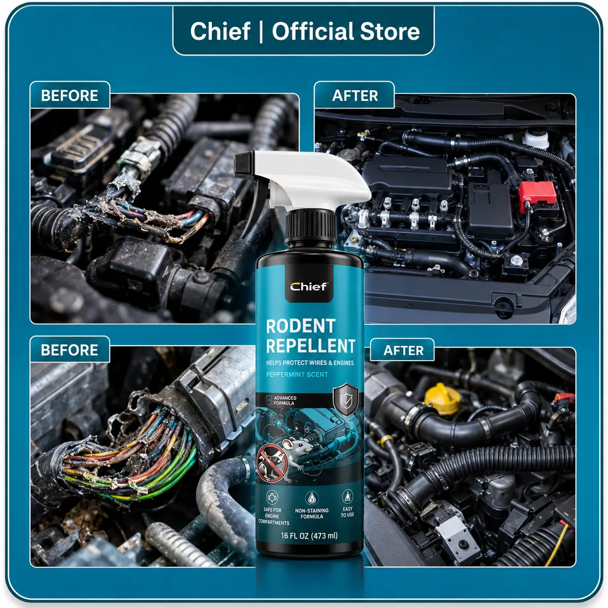 Before After Chief Rodent Repellent